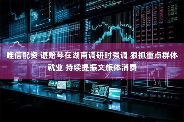 唯信配资 谌贻琴在湖南调研时强调 狠抓重点群体就业 持续提振文旅体消费